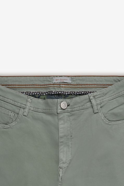 Hose Herren Yan Simmon 5 Pocket Slim Einfarbig 98 % Baumwolle, 2 % E-Leder