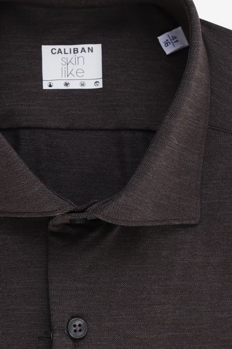 Camisa Hombre Caliban Regular Lisa 85% poliamida 15% elastano cuello Francés Manga larga