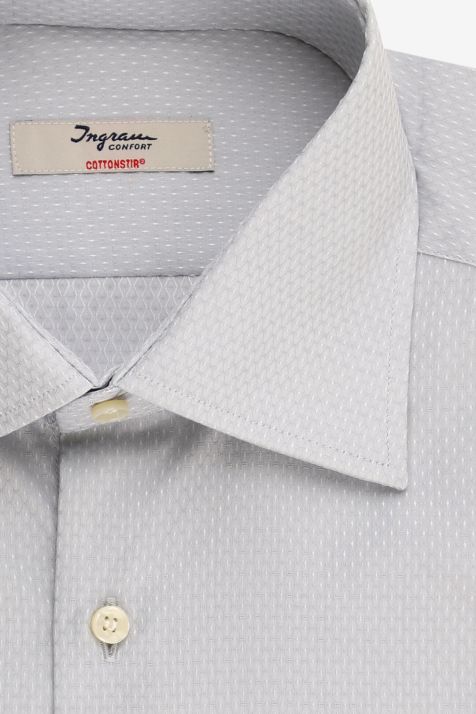 Men's Shirt Ingram Regular Not Iron Semi-plain 100% cotton collar Italian Long sleeve