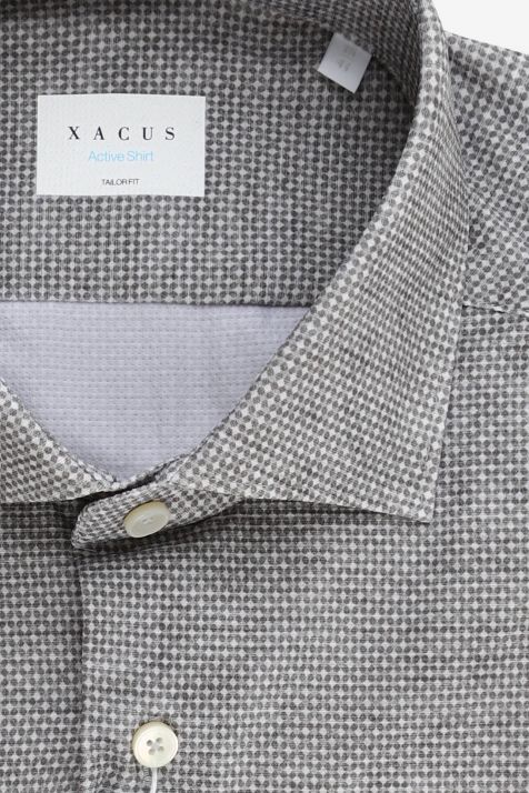 Camisa Hombre Xacus Regular Diseño  86% poliamida 14% elastano cuello Francés Manga larga