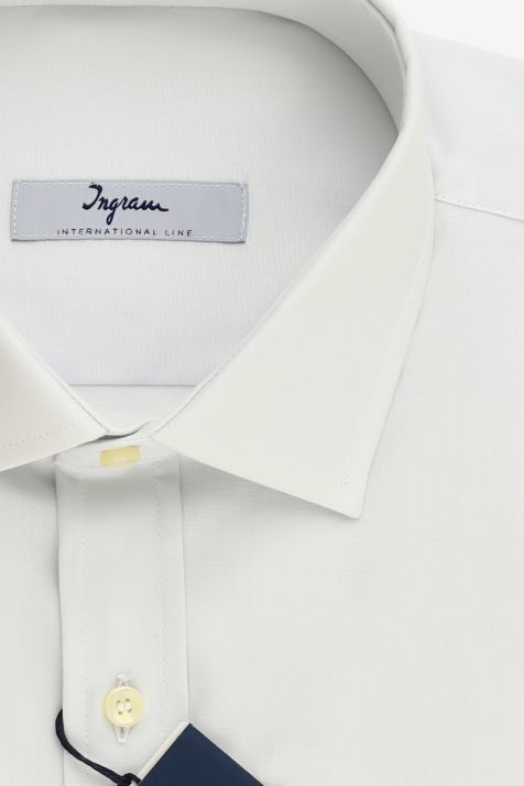 Camisa Hombre Ingram Classic Lisa 100% algodón cuello Francés Manga larga