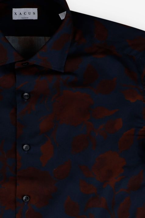 Men's Shirt Xacus Regular Patterned 100% cotton collar French Long sleeve