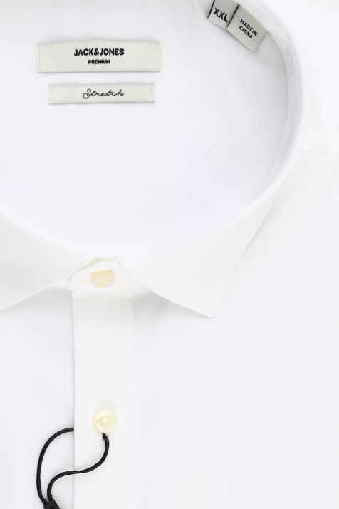 Men's Shirt Jack & Jones Slim Plain 100% cotton collar Italian Long sleeve