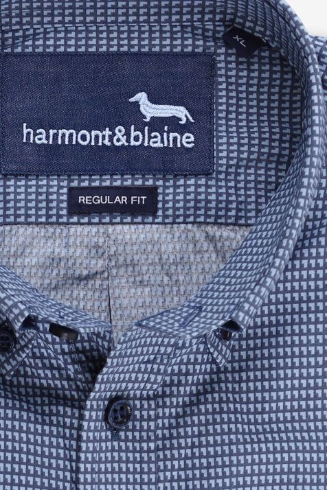 Camisa Hombre Harmont & Blaine Regular Diseño  100% algodón cuello Abotonado Manga larga