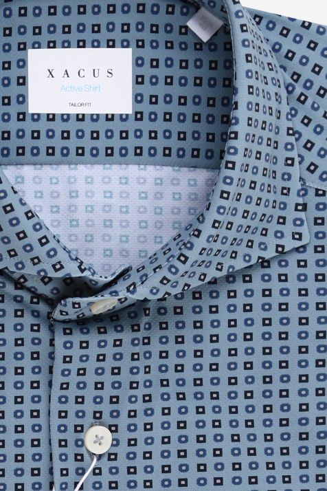 Camisa Hombre Xacus Regular Diseño  86% poliamida 14% elastano cuello Francés Manga larga