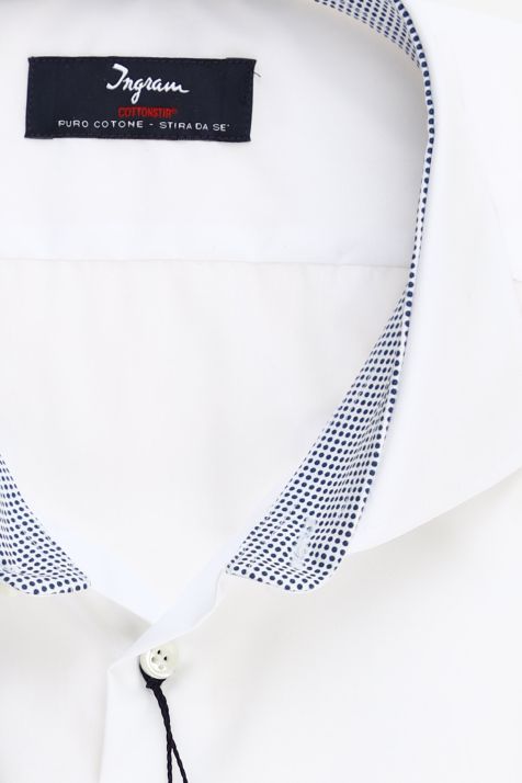 Men's Shirt Ingram Classic Not Iron Plain 100% cotton collar French Long sleeve