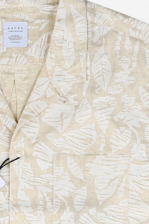 Chemise Homme Xacus Regular Motifs 100% coton col Hawaien Manche longue