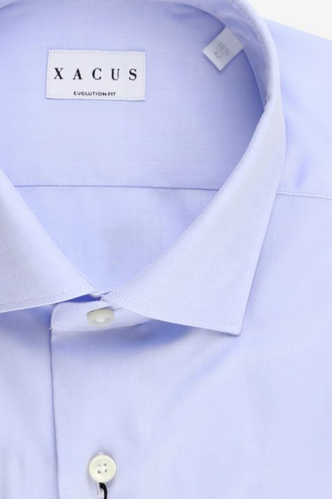 Hemd Herren Xacus Classic Einfarbig 100% Baumwolle kragen Französisch Lange Ärmel