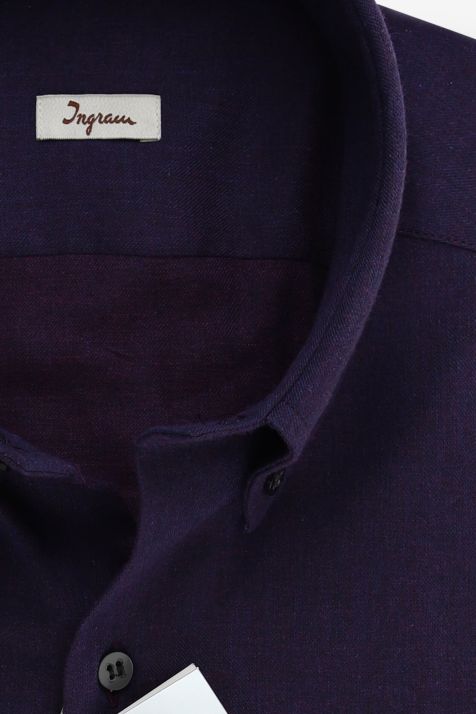 Men's Shirt Ingram Regular Plain 100% cotton collar French Long sleeve