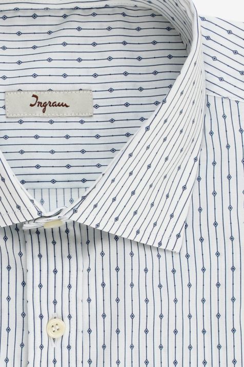 Camisa Hombre Ingram Classic Diseño  97% algodón 3% elastan cuello Francés Manga larga