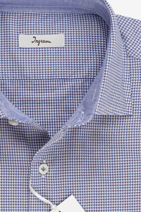 Men's Shirt Ingram Slim Semi-plain 100% cotton collar French Long sleeve