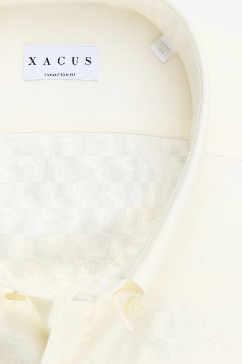 Hemd Herren Xacus Classic Einfarbig 72% Baumwolle 3% elastan 25% pa kragen Button-Down Lange Ärmel