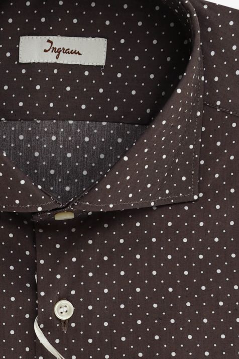 Camisa Hombre Ingram Slim Diseño   63% Algodón, 32% Poliéster, 5% Elastano cuello Francés Manga larga