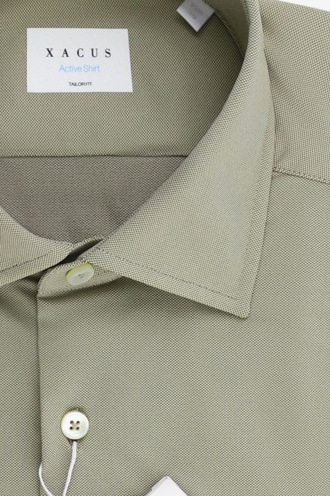 Men's Shirt Xacus Regular Plain 86%  polyamide 14% elastane collar French Long sleeve