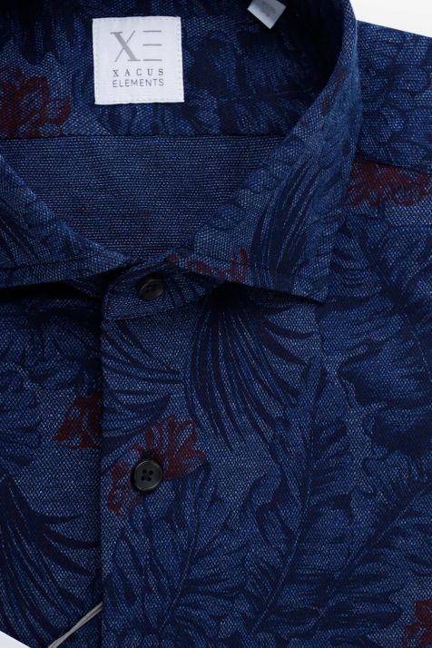 Hemd Herren Xacus Regular Muster 100% Baumwolle kragen Französisch Lange Ärmel