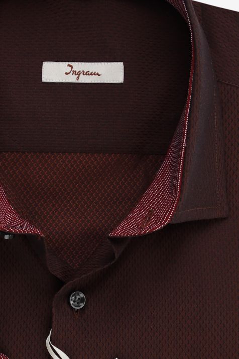 Camisa Hombre Ingram Classic Diseño  100% algodón cuello Francés Manga larga