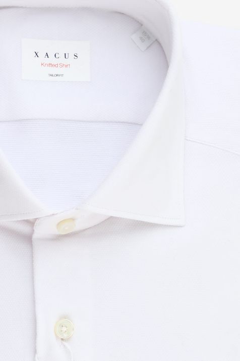 Men's Shirt Xacus Regular Plain 60% cotton 28%poly 12%ea collar French Long sleeve