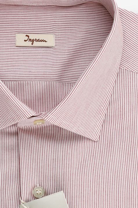 Men's Shirt Ingram Regular Stripe 100% cotton collar French Long sleeve