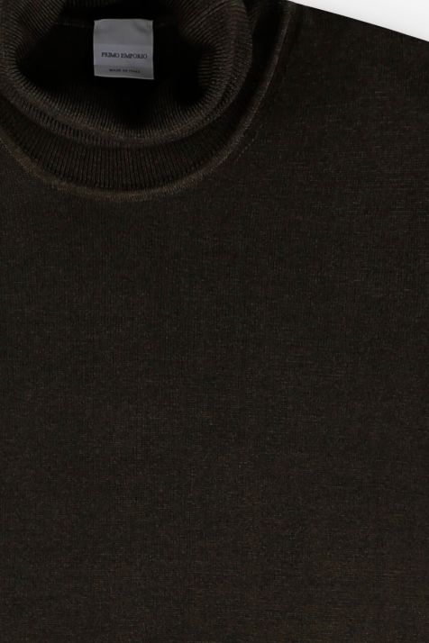 Strickwaren Herren Primo Emporio hoher Kragen Slim Einfarbig 100% Wolle