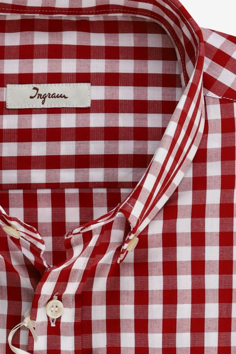 Hemd Herren Ingram Classic Karo 100% Baumwolle kragen Button-Down Lange Ärmel