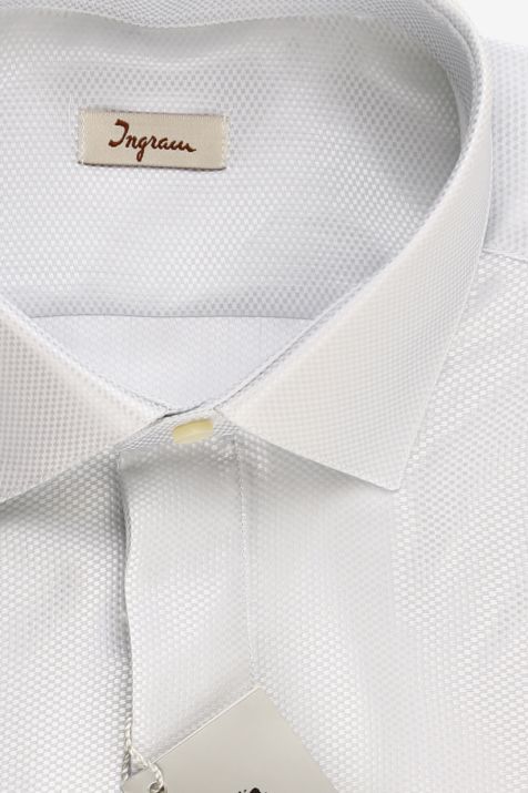 Men's Shirt Ingram Regular Plain 55% cotton 45% viscose collar French Long sleeve