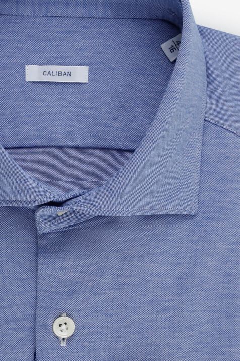 Chemise Homme Caliban Regular Uni 100% coton col Italien Manche longue