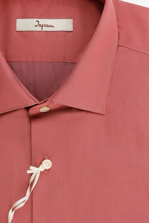 Hemd Herren Ingram Slim Einfarbig 100% Baumwolle kragen Französisch Lange Ärmel