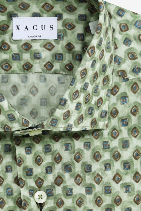 Men's Shirt Xacus Regular Patterned 100% cotton collar French Long sleeve