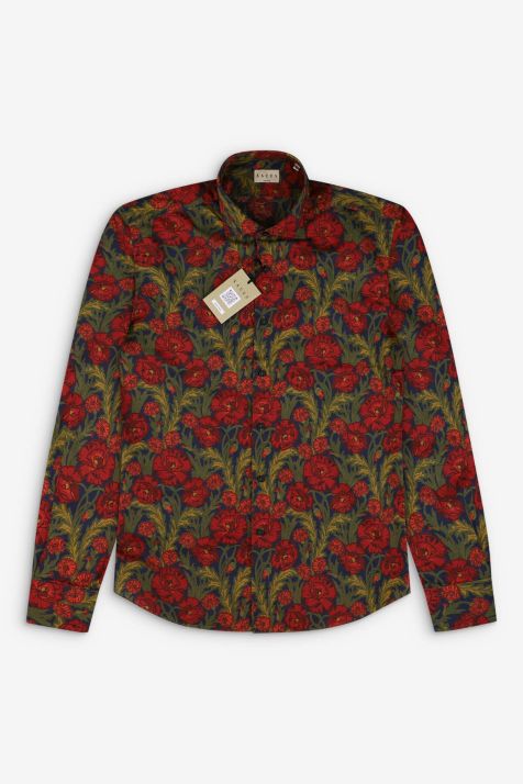 Men's Shirt Xacus Regular Patterned 100% cotton collar French Long sleeve