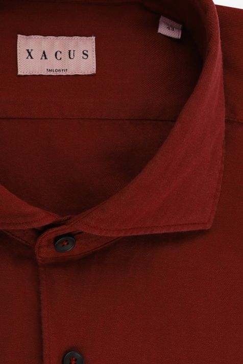 Men's Shirt Xacus Regular Plain 100% cotton collar French Long sleeve