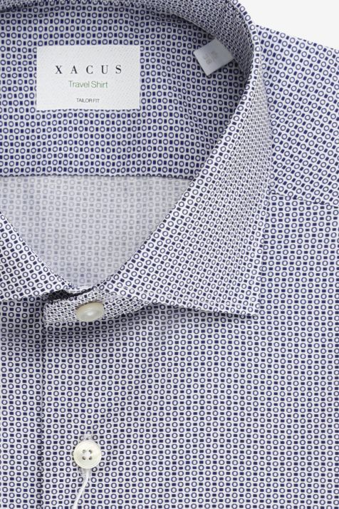 Camisa Hombre Xacus Regular No Plancha Diseño  100% algodón cuello Francés Manga larga