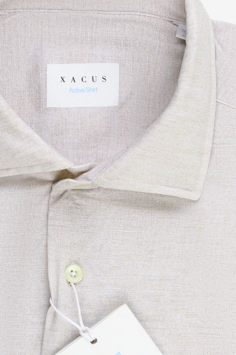 Camisa Hombre Xacus Regular Lisa 86% poliamida, 14% elastano cuello Francés Manga larga