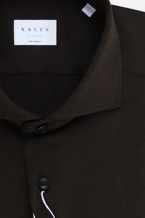 Camisa Hombre Xacus Classic Lisa 86% poliamida, 14% elastano cuello Francés Manga larga