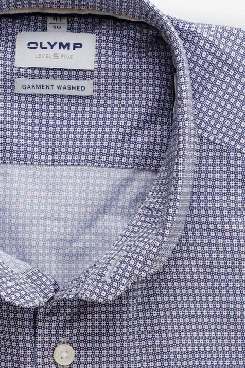 Men's Shirt Olymp Regular Semi-plain 100% cotton collar French Long sleeve