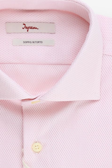 Men's Shirt Ingram Slim Plain 100% cotton collar French Long sleeve