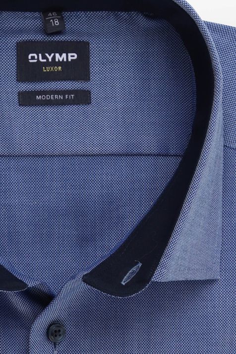 Camisa Hombre Olymp Classic No Plancha Lisa 100% algodón cuello Francés Manga larga