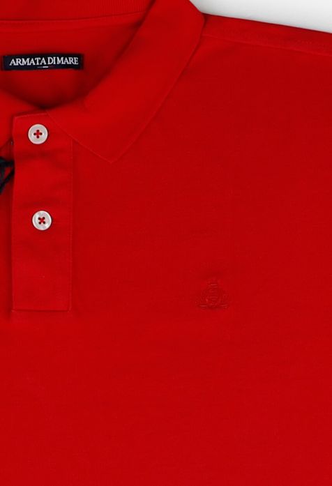 Poloshirt Herren Armata di Mare Classic Einfarbig 100% Baumwolle Kurze Ärmel