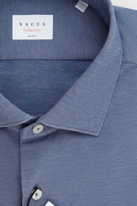 Camisa Hombre Xacus Regular Lisa 60% cotton 40% polyester cuello Francés Manga larga