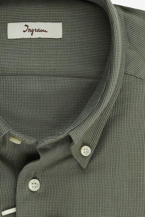 Camisa Hombre Ingram Regular Diseño  100% algodón cuello Abotonado Manga larga