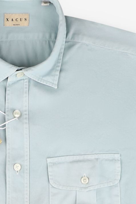 Chemise Homme Xacus Regular Uni 100% coton col Classique Manche longue