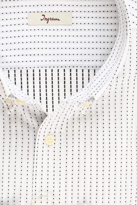 Hemd Herren Ingram Classic Halb Unifarben 100% Baumwolle kragen Button-Down Lange Ärmel