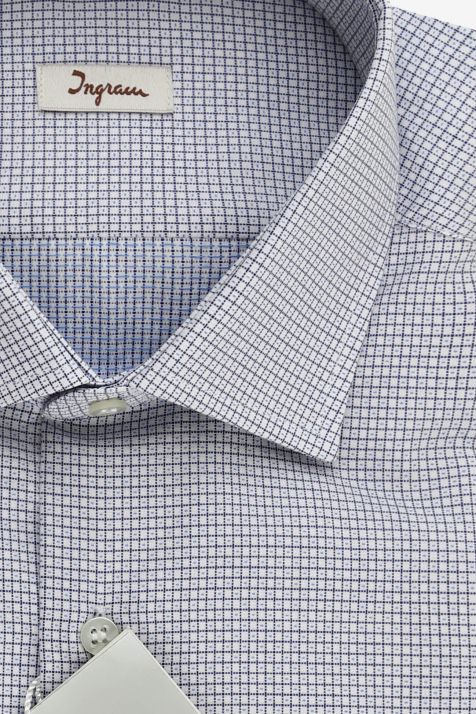 Camisa Hombre Ingram Regular Diseño  100% algodón cuello Francés Manga larga