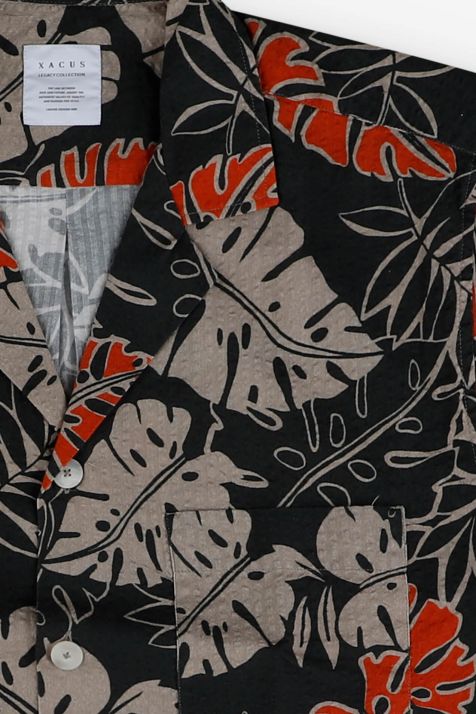 Chemise Homme Xacus Regular Motifs 100% coton col Hawaien Manche courte