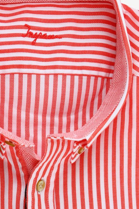 Camisa Hombre Ingram Regular Rayas 100% algodón cuello Abotonado Manga larga