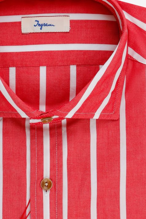 Men's Shirt Ingram Slim Stripe 96% cotton 4% elastan collar French Long sleeve