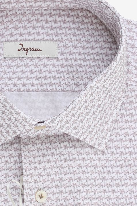 Men's Shirt Ingram Regular Patterned 100% cotton collar Italian Long sleeve