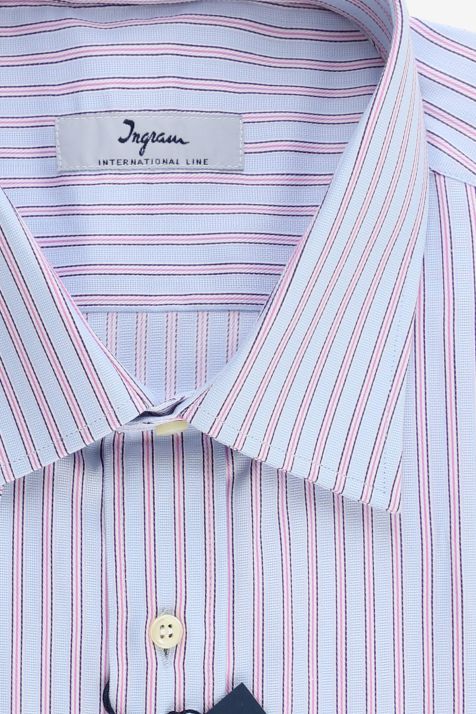 Chemise Homme Ingram Classic Rayures 100% coton col Classique Manche courte