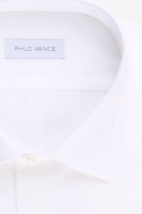 Men's Shirt Philo Vance Regular Plain 100% cotton collar French Long sleeve