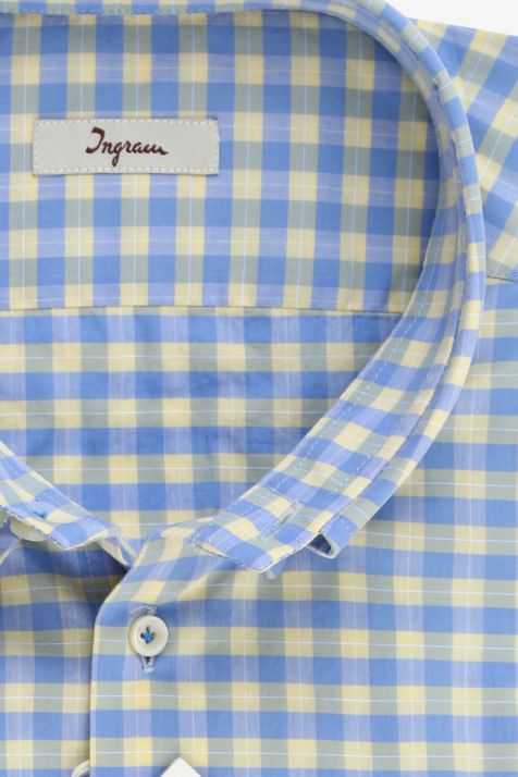 Hemd Herren Ingram Regular Karo 100% Baumwolle kragen Button-Down Lange Ärmel