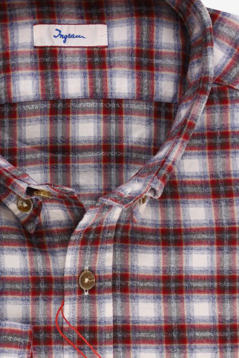 Hemd Herren Ingram Slim Karo 100% Baumwolle kragen Button-Down Lange Ärmel
